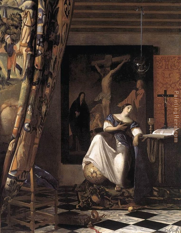 The Allegory of the Faith painting - Johannes Vermeer The Allegory of the Faith art painting